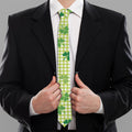 St. Patrick's Day Buffalo Plaid Print Necktie