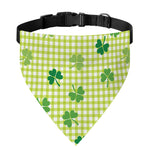 St. Patrick's Day Buffalo Plaid Print Over The Collar Dog Bandana