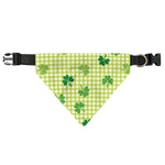 St. Patrick's Day Buffalo Plaid Print Over The Collar Dog Bandana