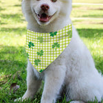 St. Patrick's Day Buffalo Plaid Print Over The Collar Dog Bandana
