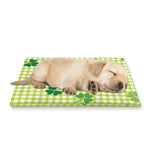 St. Patrick's Day Buffalo Plaid Print Pet Cooling Mat Cover