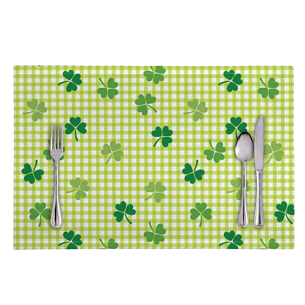 St. Patrick's Day Buffalo Plaid Print Placemat