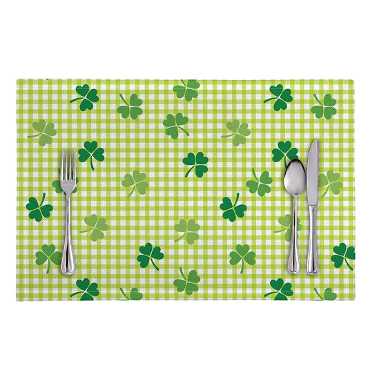 St. Patrick's Day Buffalo Plaid Print Placemat
