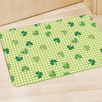 St. Patrick's Day Buffalo Plaid Print Polyester Doormat