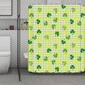 St. Patrick's Day Buffalo Plaid Print Polyester Shower Curtain