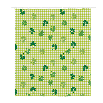 St. Patrick's Day Buffalo Plaid Print Polyester Shower Curtain