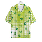 St. Patrick's Day Buffalo Plaid Print Rayon Hawaiian Shirt