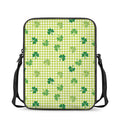 St. Patrick's Day Buffalo Plaid Print Rectangular Crossbody Bag