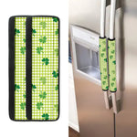 St. Patrick's Day Buffalo Plaid Print Refrigerator Handle Covers