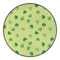 St. Patrick's Day Buffalo Plaid Print Round Floor Mat