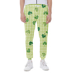 St. Patrick's Day Buffalo Plaid Print Scuba Joggers