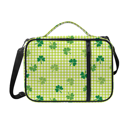 St. Patrick's Day Buffalo Plaid Print Shoulder Strap Bible Bag