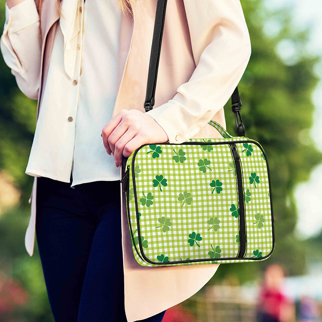 St. Patrick's Day Buffalo Plaid Print Shoulder Strap Bible Bag