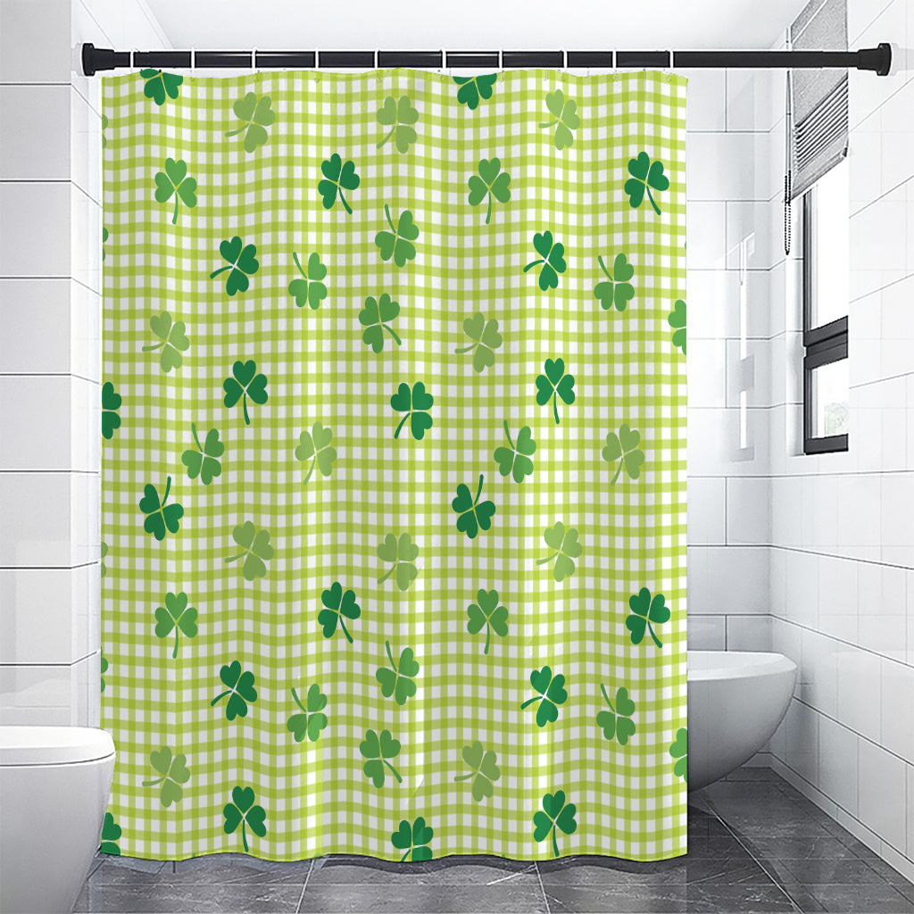 St. Patrick's Day Buffalo Plaid Print Shower Curtain