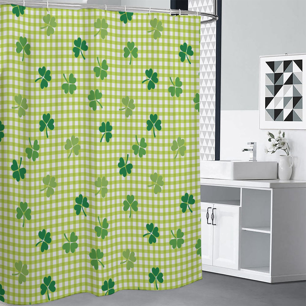 St. Patrick's Day Buffalo Plaid Print Shower Curtain