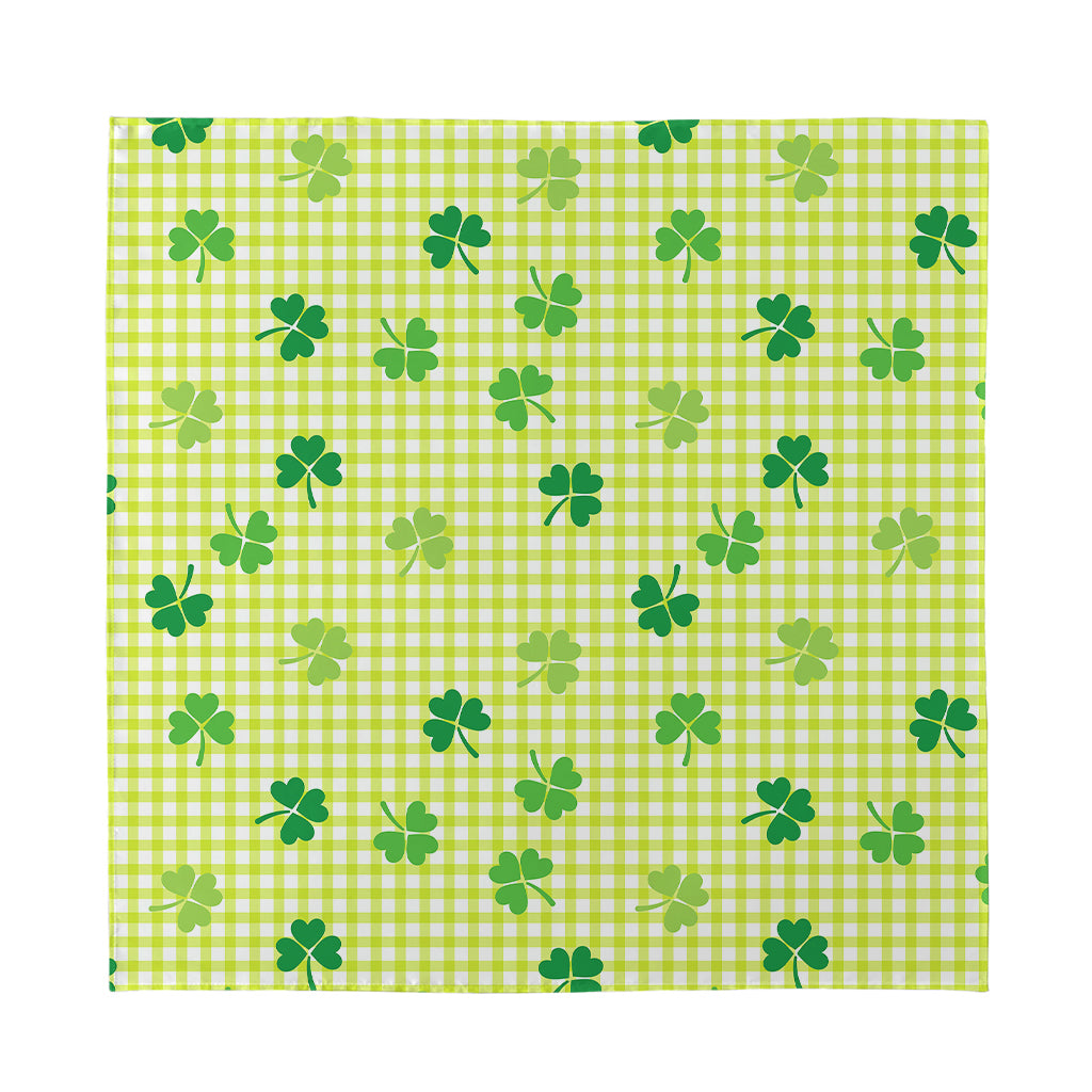 St. Patrick's Day Buffalo Plaid Print Silk Bandana