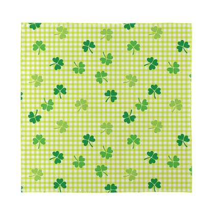 St. Patrick's Day Buffalo Plaid Print Silk Bandana