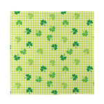 St. Patrick's Day Buffalo Plaid Print Silk Bandana