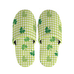 St. Patrick's Day Buffalo Plaid Print Slippers