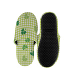 St. Patrick's Day Buffalo Plaid Print Slippers
