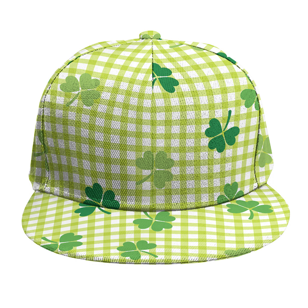 St. Patrick's Day Buffalo Plaid Print Snapback Cap