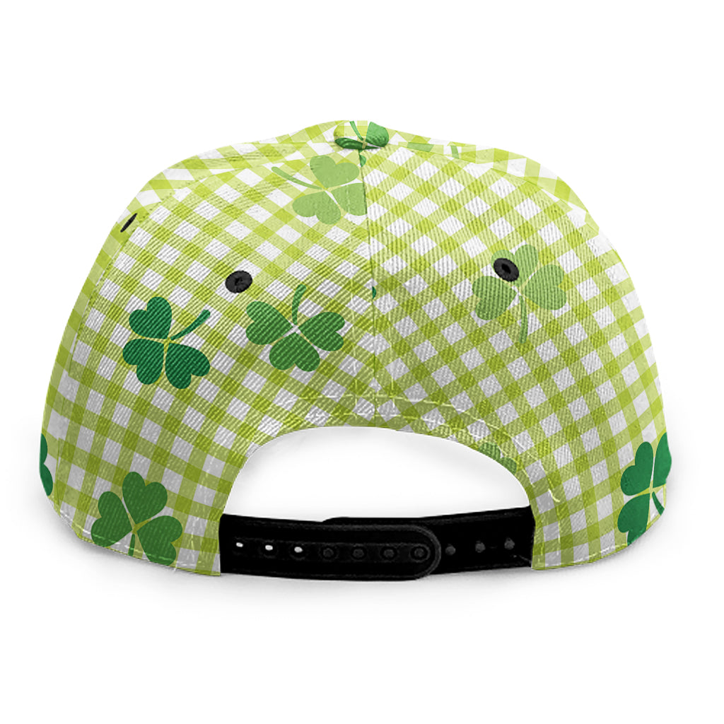St. Patrick's Day Buffalo Plaid Print Snapback Cap
