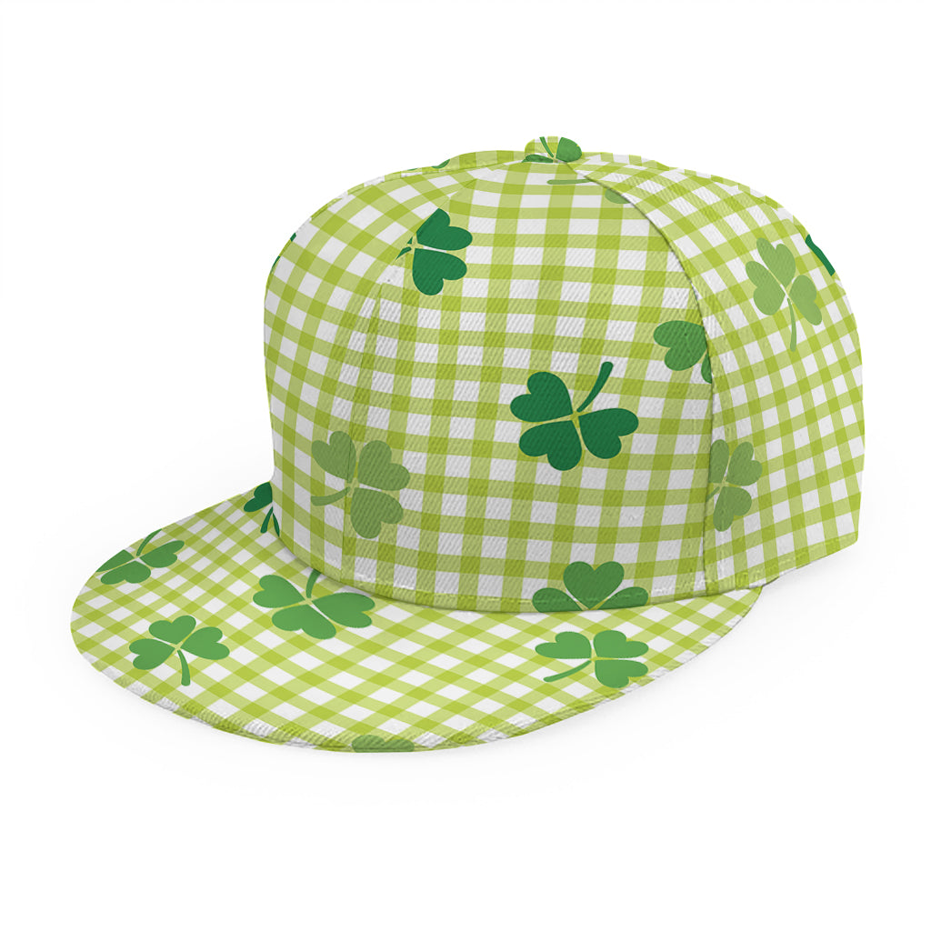 St. Patrick's Day Buffalo Plaid Print Snapback Cap