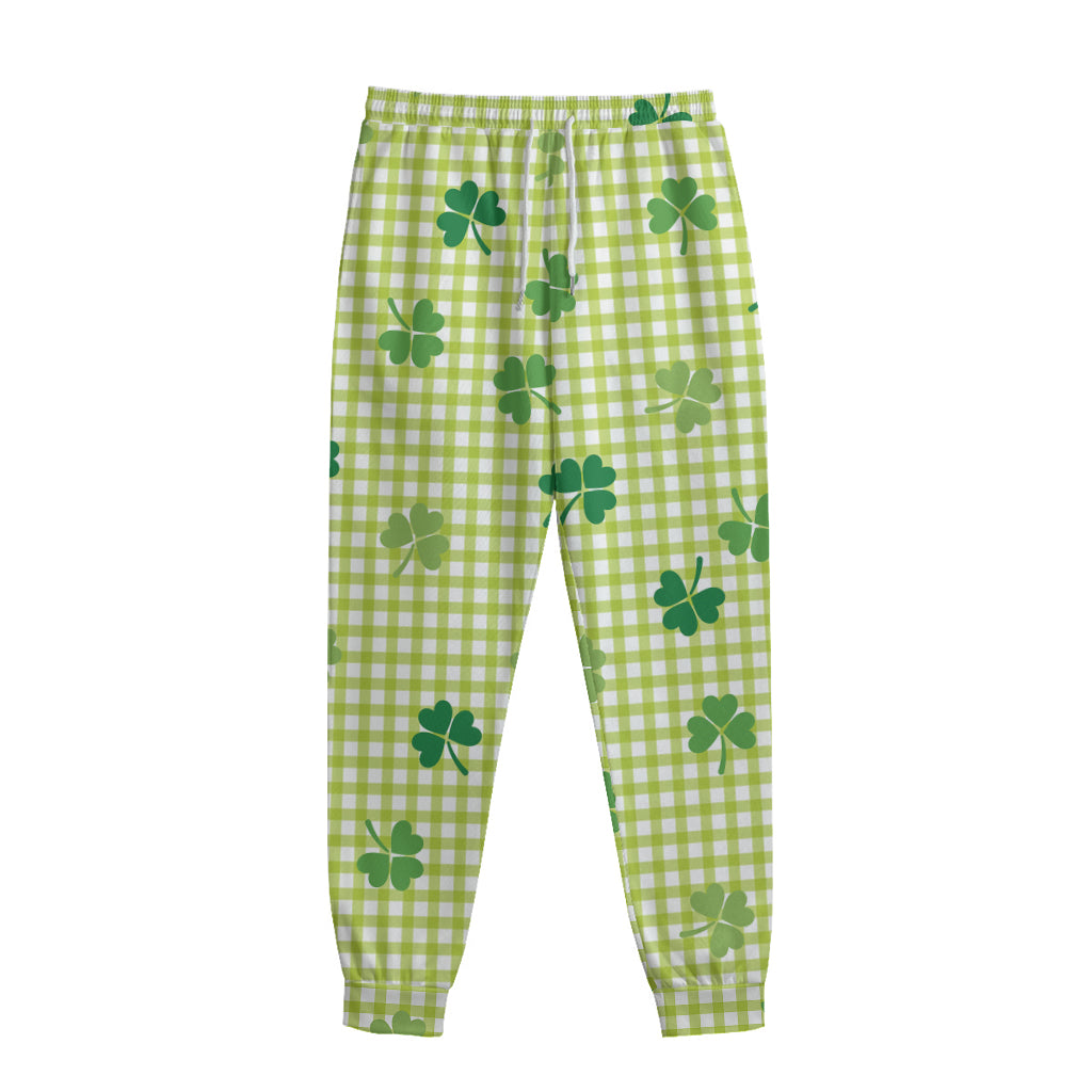 St. Patrick's Day Buffalo Plaid Print Sweatpants