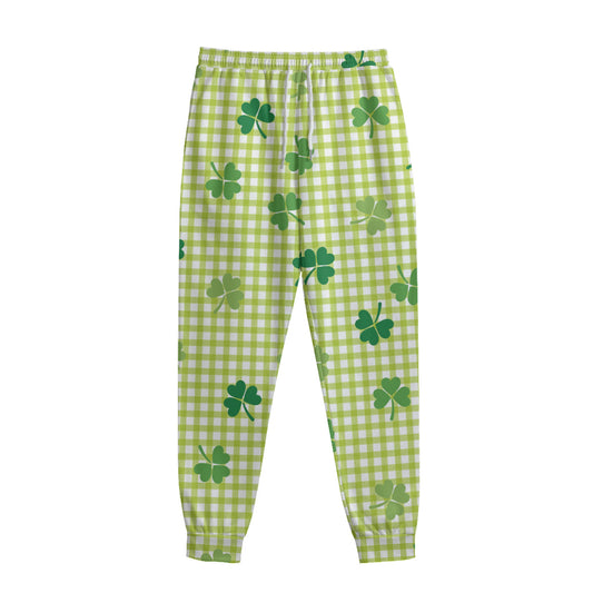 St. Patrick's Day Buffalo Plaid Print Sweatpants