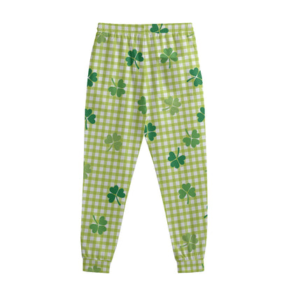 St. Patrick's Day Buffalo Plaid Print Sweatpants