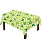 St. Patrick's Day Buffalo Plaid Print Tablecloth