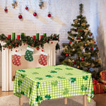 St. Patrick's Day Buffalo Plaid Print Tablecloth