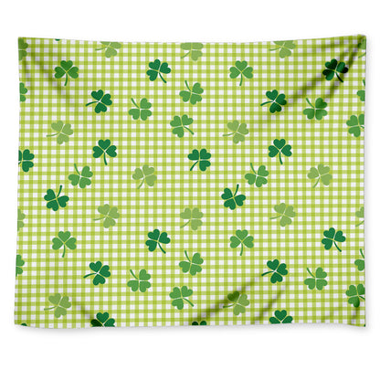 St. Patrick's Day Buffalo Plaid Print Tapestry