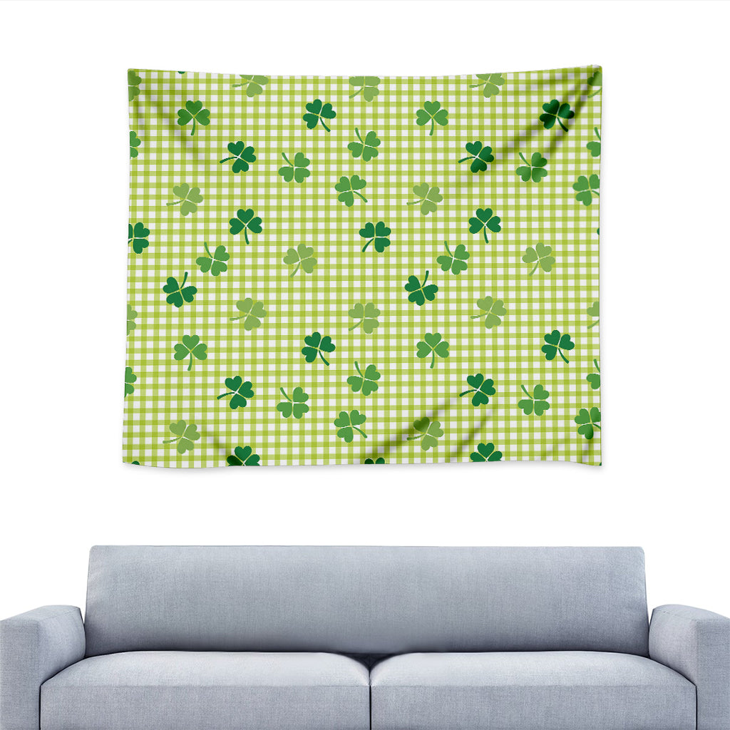 St. Patrick's Day Buffalo Plaid Print Tapestry