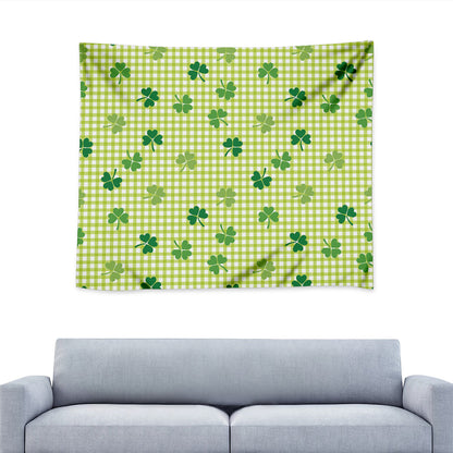 St. Patrick's Day Buffalo Plaid Print Tapestry