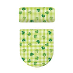 St. Patrick's Day Buffalo Plaid Print Toilet Lid And Tank Cover Set