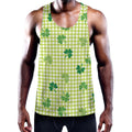 St. Patrick's Day Buffalo Plaid Print Men's Workout Tank Top