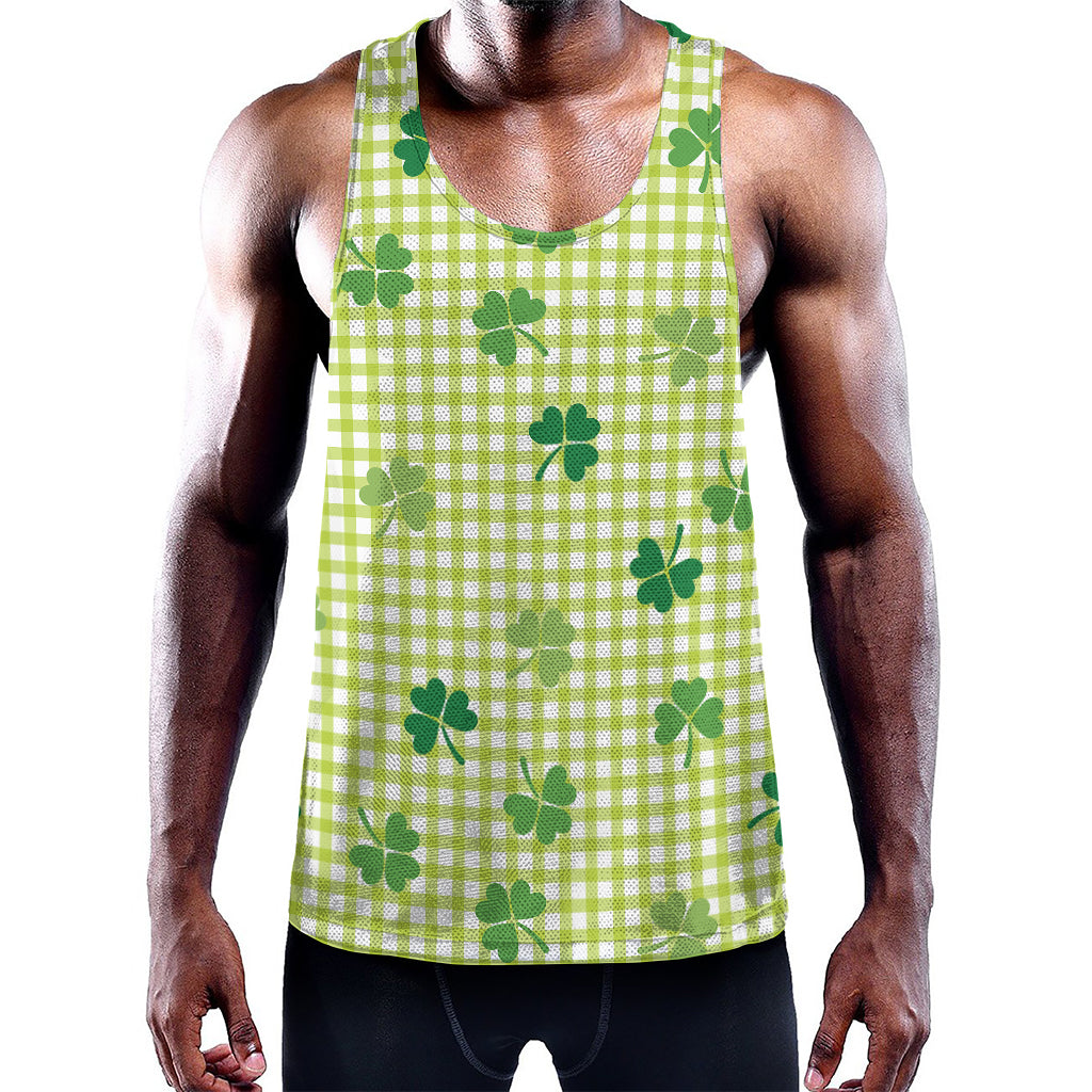 St. Patrick's Day Buffalo Plaid Print Training Tank Top