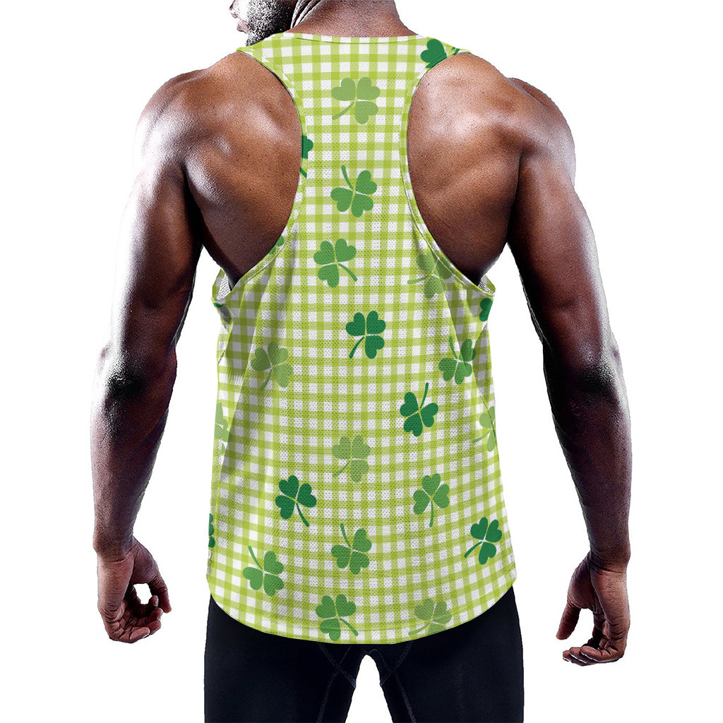 St. Patrick's Day Buffalo Plaid Print Training Tank Top