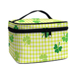 St. Patrick's Day Buffalo Plaid Print Travel Makeup Bag