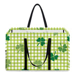 St. Patrick's Day Buffalo Plaid Print Utility Tote Bag