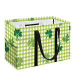 St. Patrick's Day Buffalo Plaid Print Utility Tote Bag