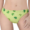 St. Patrick's Day Buffalo Plaid Print Women's Thong