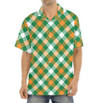 St. Patrick's Day Plaid Pattern Print Aloha Shirt