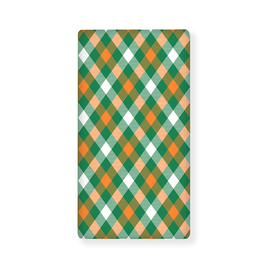 St. Patrick's Day Plaid Pattern Print Baby Crib Sheet