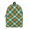 St. Patrick's Day Plaid Pattern Print School Backpack