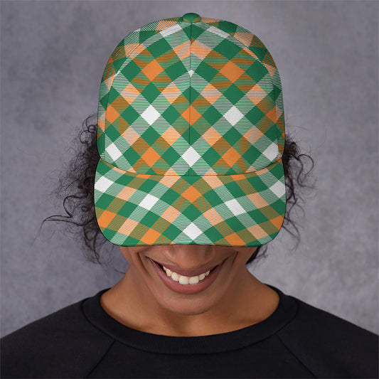 St. Patrick's Day Plaid Pattern Print Baseball Cap