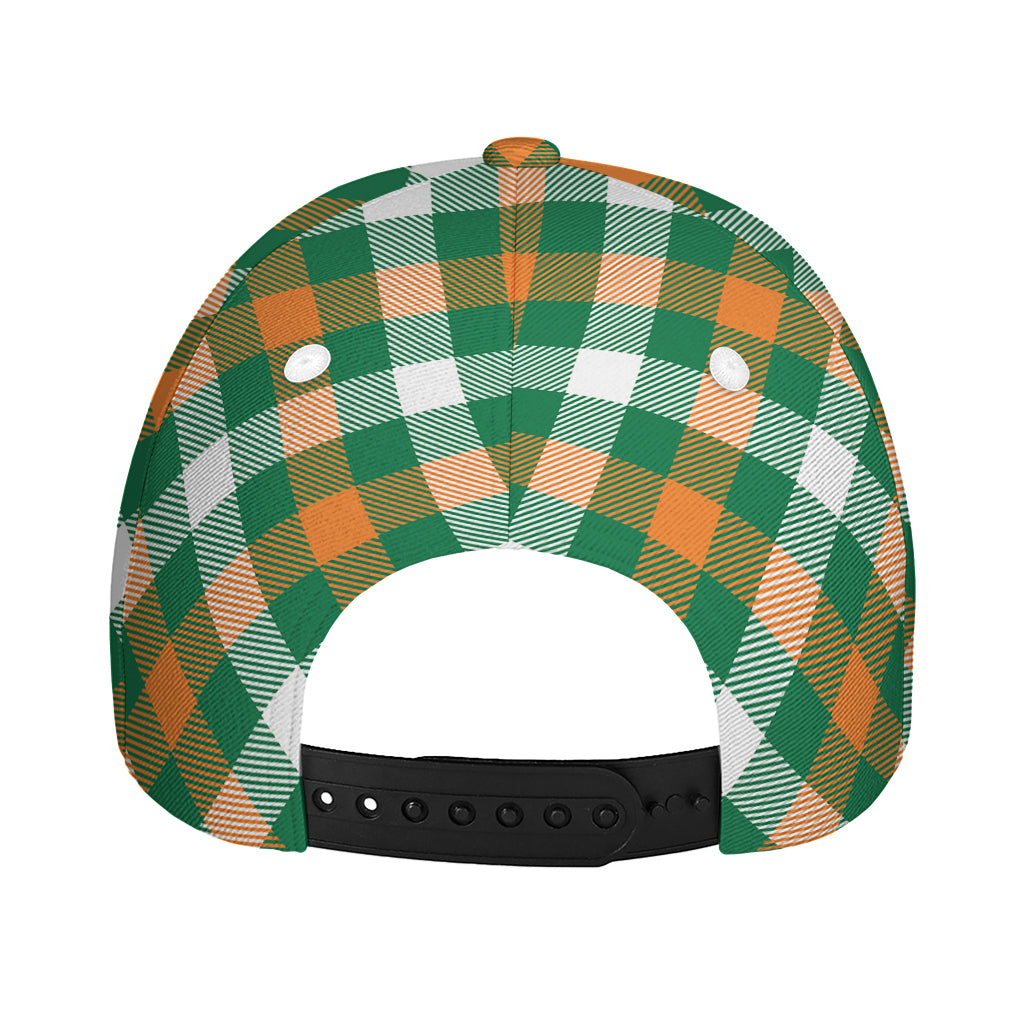 St. Patrick's Day Plaid Pattern Print Baseball Cap