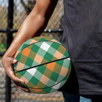 St. Patrick's Day Plaid Pattern Print Basketball
