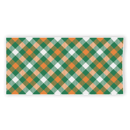 St. Patrick's Day Plaid Pattern Print Beach Towel
